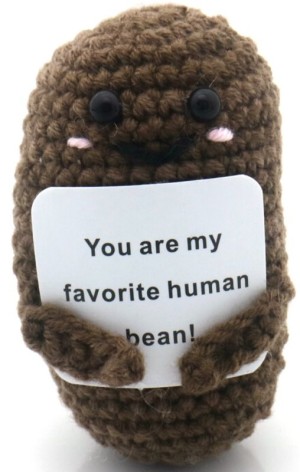 Human Bean Knuffeltje met Kaartje – Jij Bent Mijn Favoriete Mens