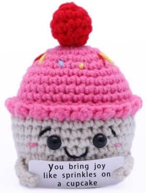 Cupcake Knuffeltje met Kaartje – Lief Bedankje met Boodschap