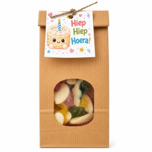 Verjaardag Snoepcadeau – Hiep Hiep Hoera 150 gram