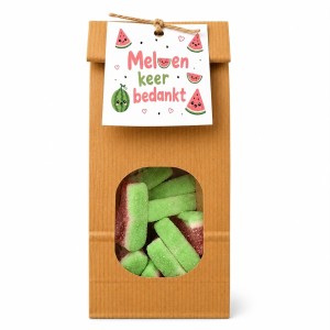 Bedankt Snoepcadeau – Meloen Keer Bedankt 150 gram