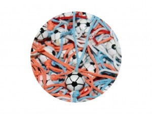Geluks voetballetje gekleurd